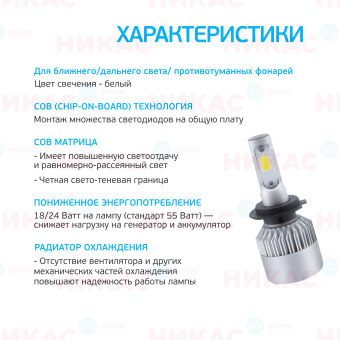 Лампа LED Omegalight Standart HB3 2400lm